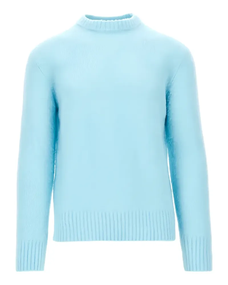 Piacenza Cashmere Gebürsteter Pullover - Blau Blau