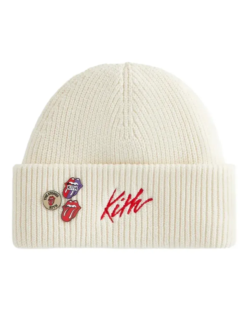 KITH x The Rolling Stones Mia embroidered beanie hat - Nude Nude