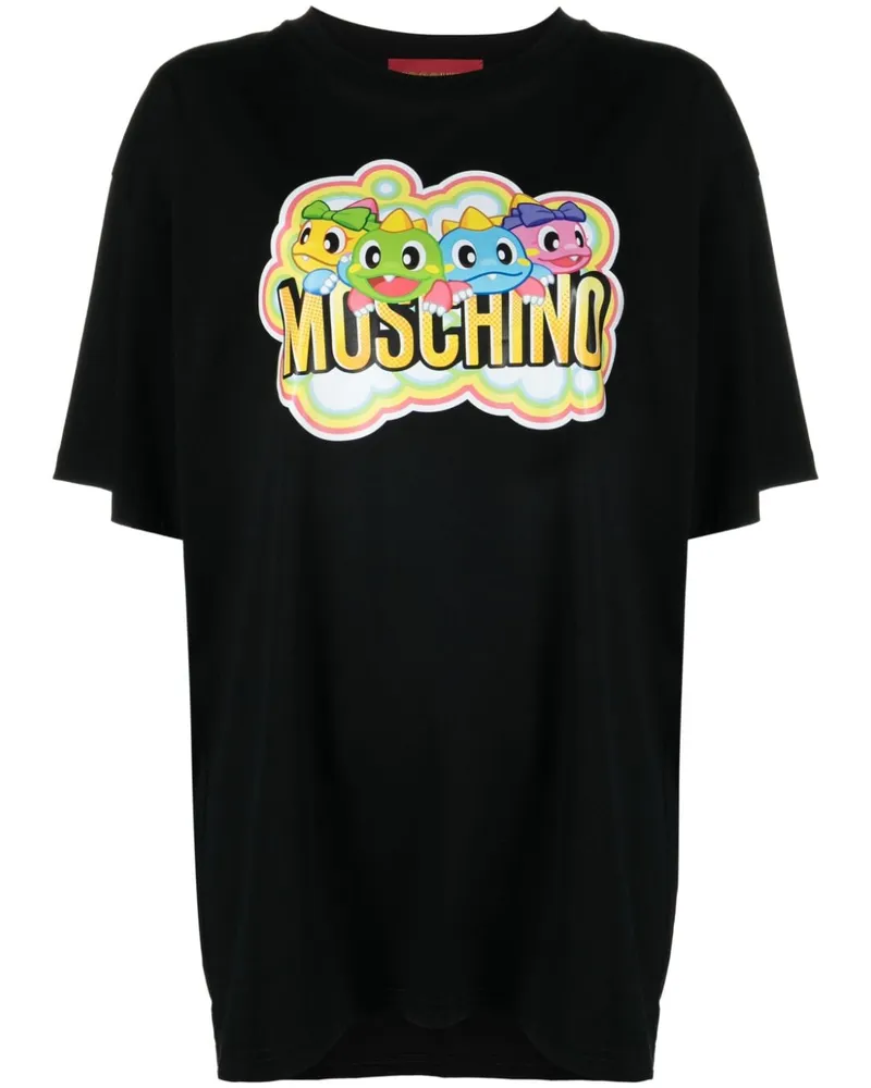 Moschino T-Shirt aus Bio-Baumwolle Schwarz