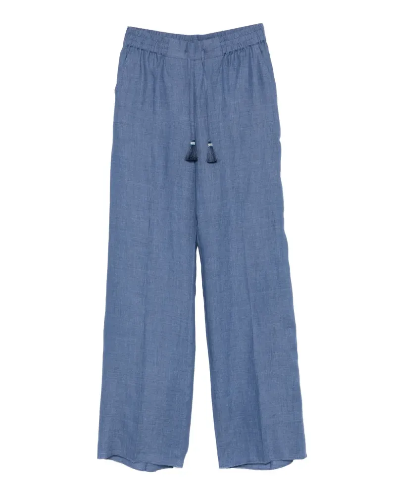 Marina Rinaldi tassel drawstring trousers - Blau Blau