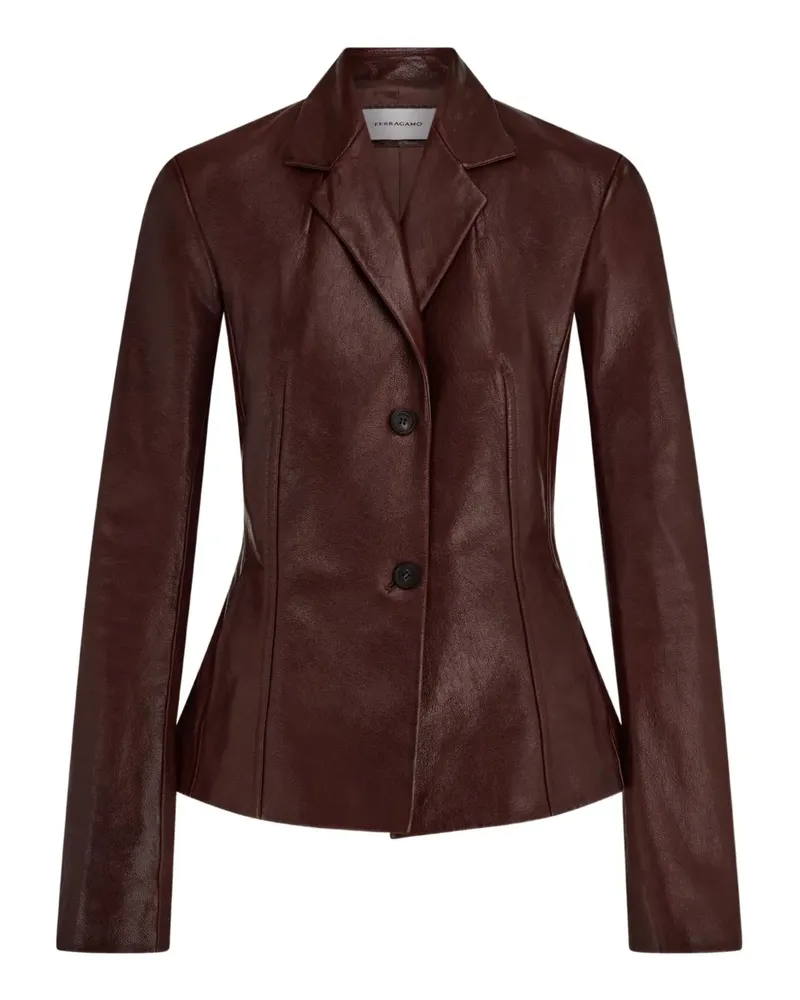 Ferragamo Klassische Lederjacke - Braun Braun