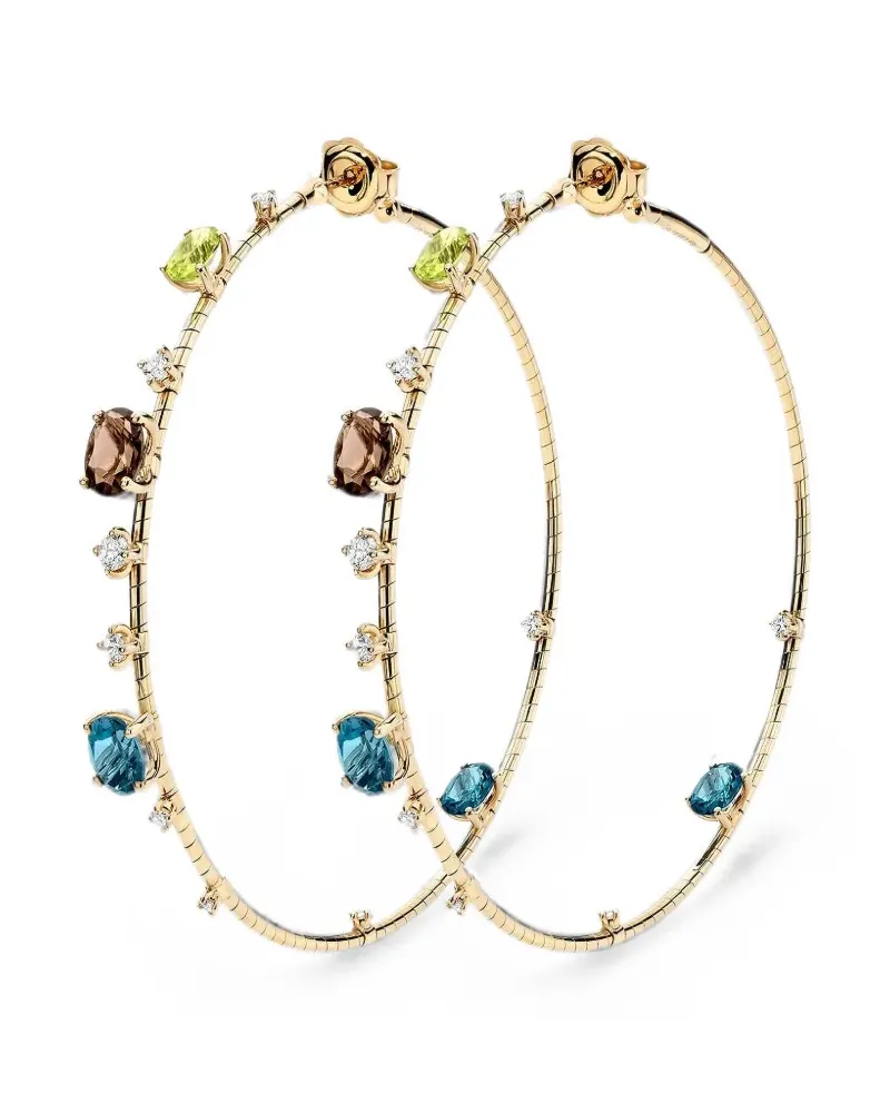 Mattia Cielo multi-stone earrings - Gold Gold