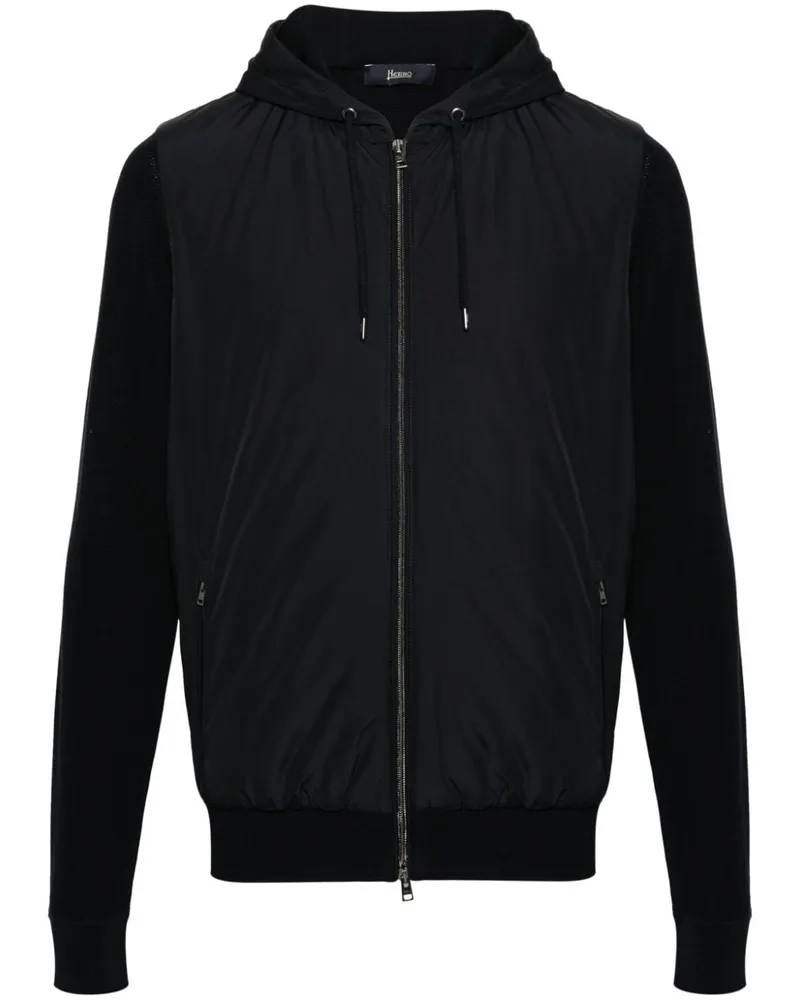 Herno Pikee-Jacke mit Kontrasteinsatz - Blau Blau