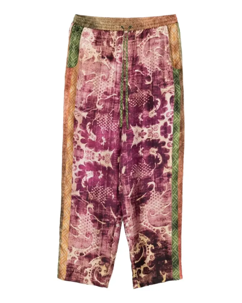 Pierre-Louis Mascia printed silk trousers - Violett Violett