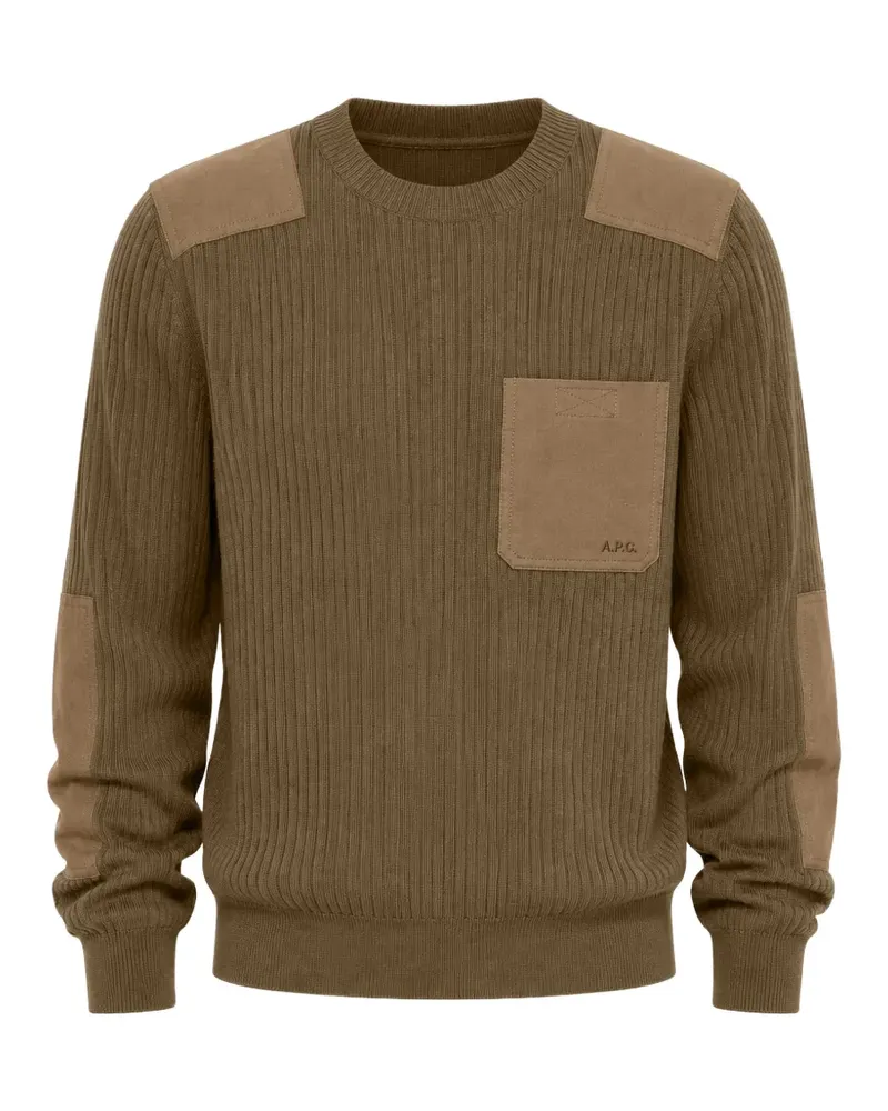 A.P.C. Gerippter Mallarme Pullover - Braun Braun