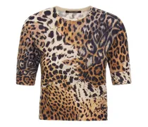 T-Shirt mit Leopard-Print - Braun