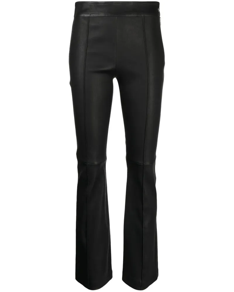 Helmut Lang Ausgestellte Lederhose - Schwarz Schwarz