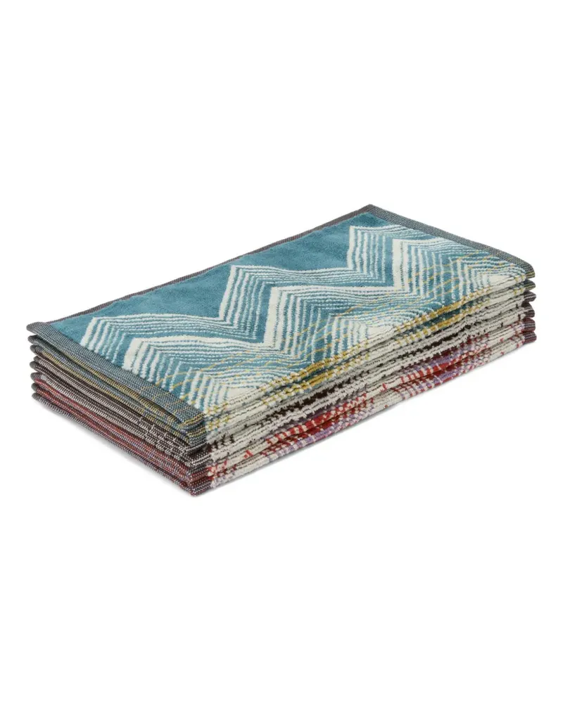 Missoni Home Marea zigzag-print face towels - Blau Blau