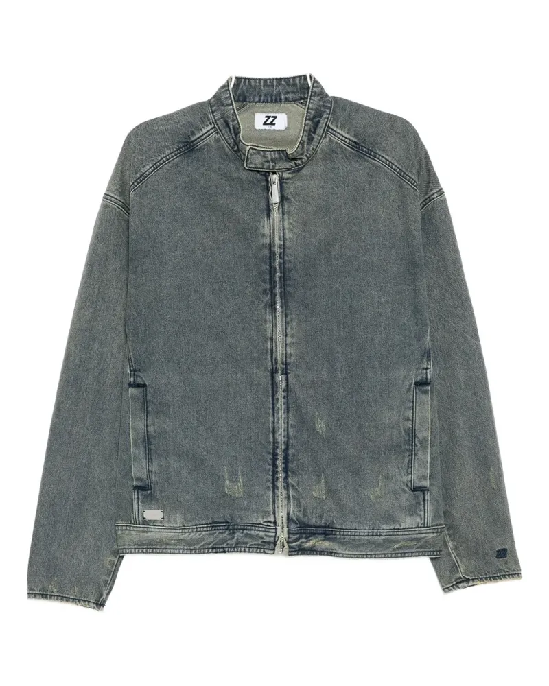 Izzue Jeansjacke mit Reißverschluss - Blau Blau