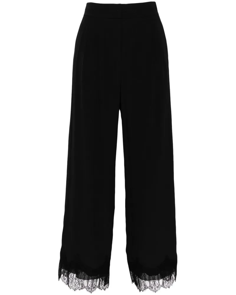 SHIATZY CHEN Gerade Hose mit Spitzenstickerei - Schwarz Schwarz