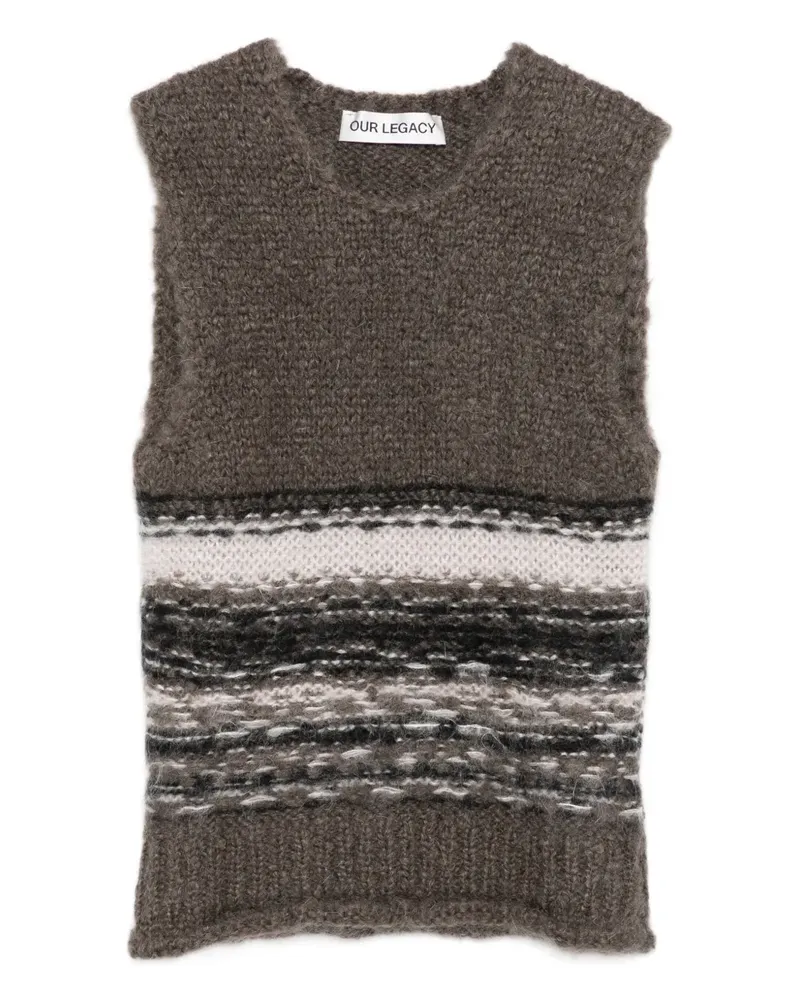 Our Legacy Gestreiftes Fair-Isle-Oberteil - Braun Braun