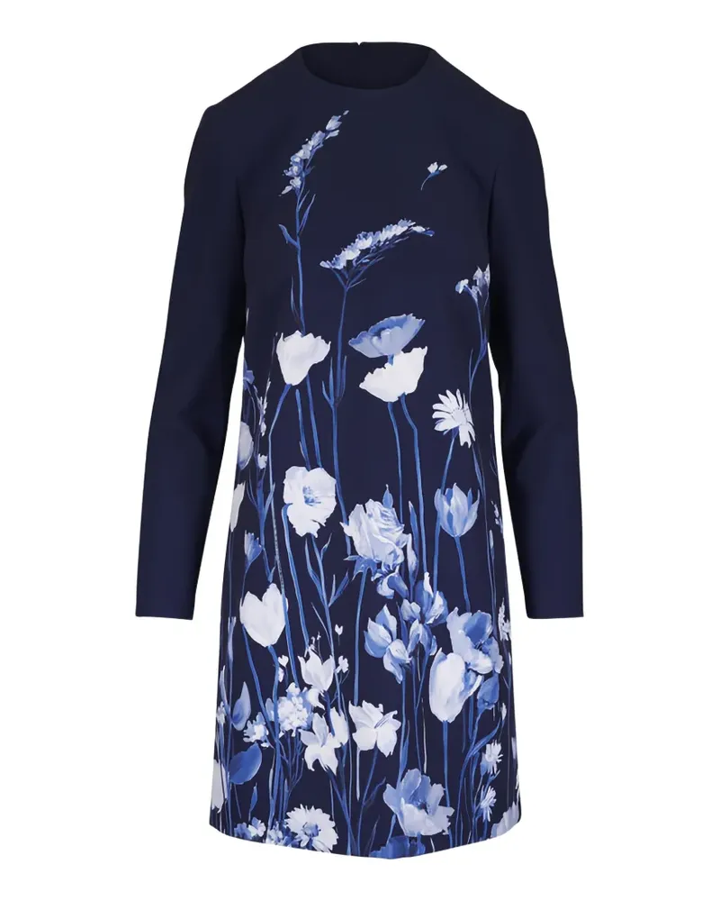Lela Rose Kelly floral-print mini dress - Blau Blau