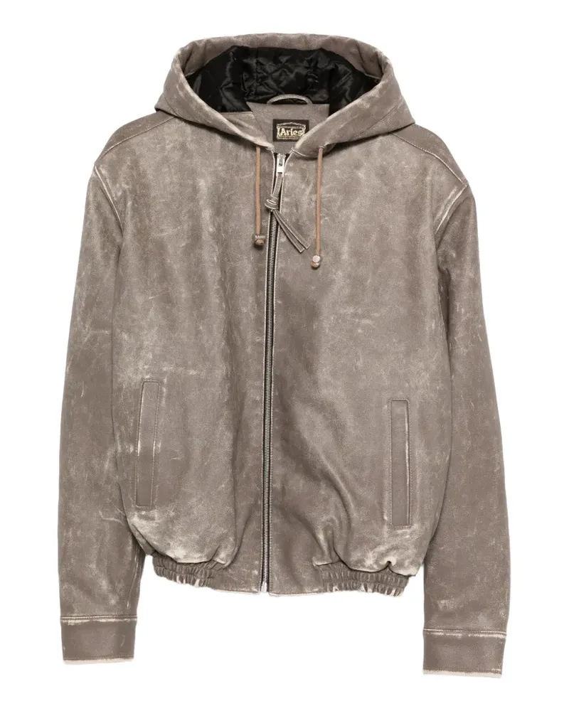 Aries Bomberjacke im Distressed-Look - Grau Grau