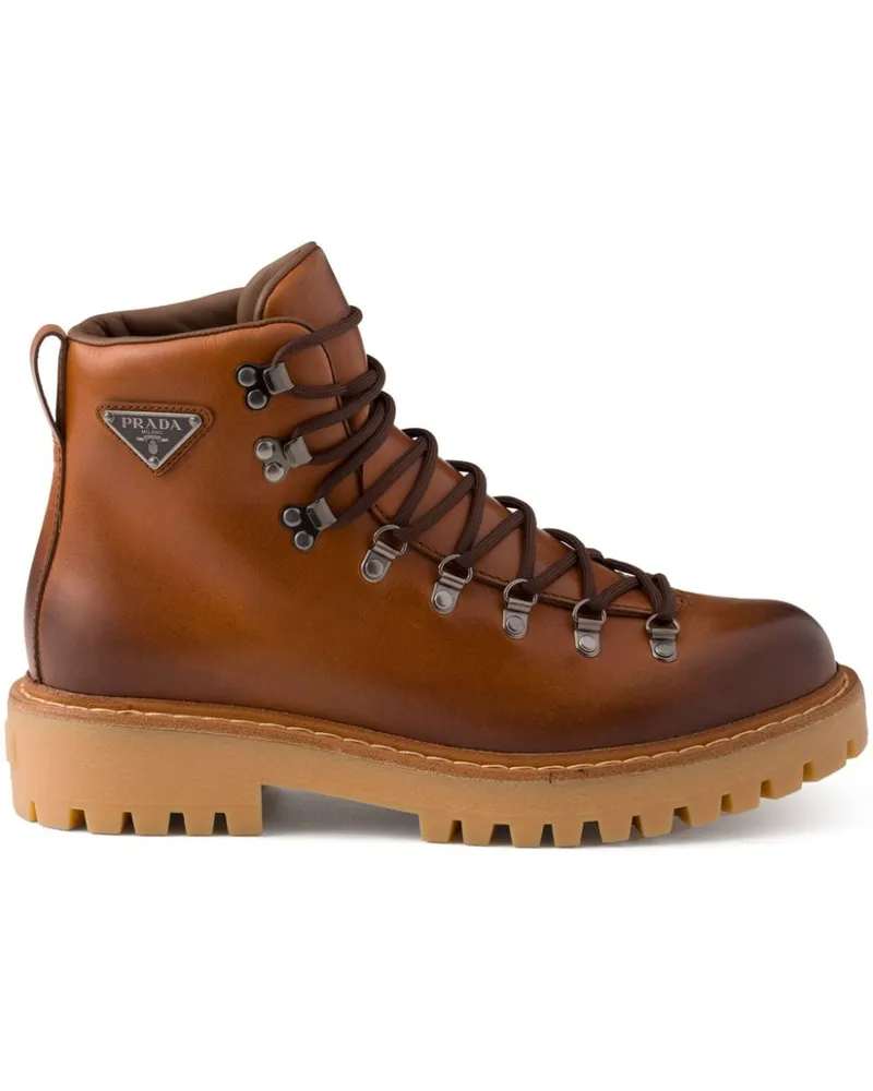 Prada Stiefel mit Schnürung - Braun Braun