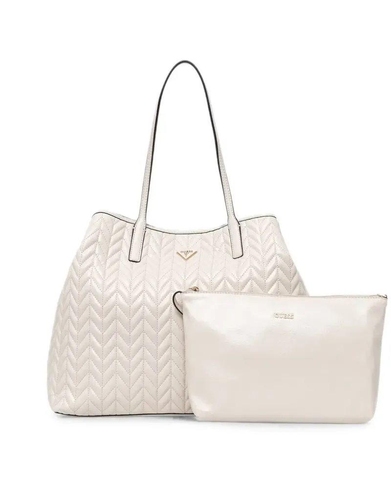 Guess chevron-quilted tote bag - Nude Nude