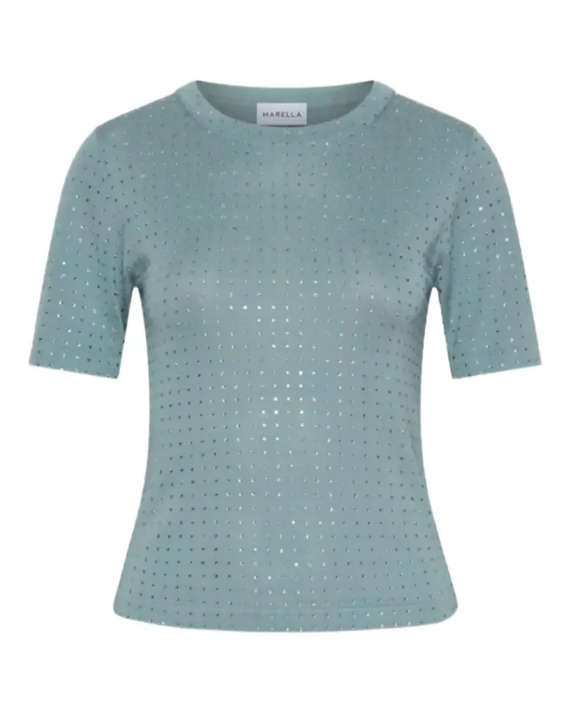 MARELLA rhinestone-embellished T-shirt - Blau Blau
