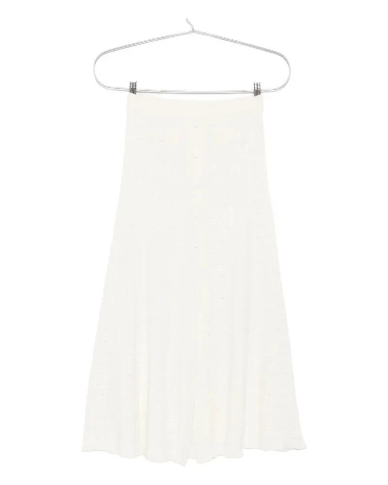 Sandro Ausgestellter Rock mit Knöpfen - Weiß Weiß