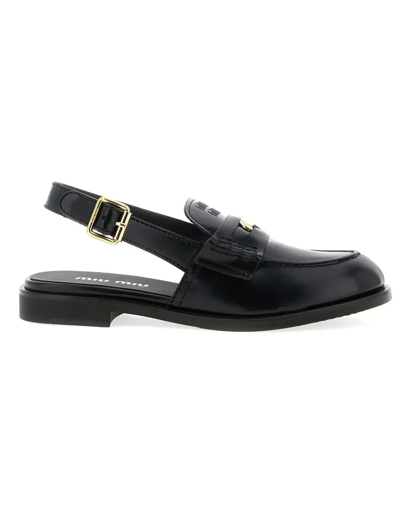 Miu Miu leather loafers - Schwarz Schwarz