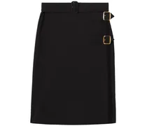 Midirock mit Gürtel - Schwarz