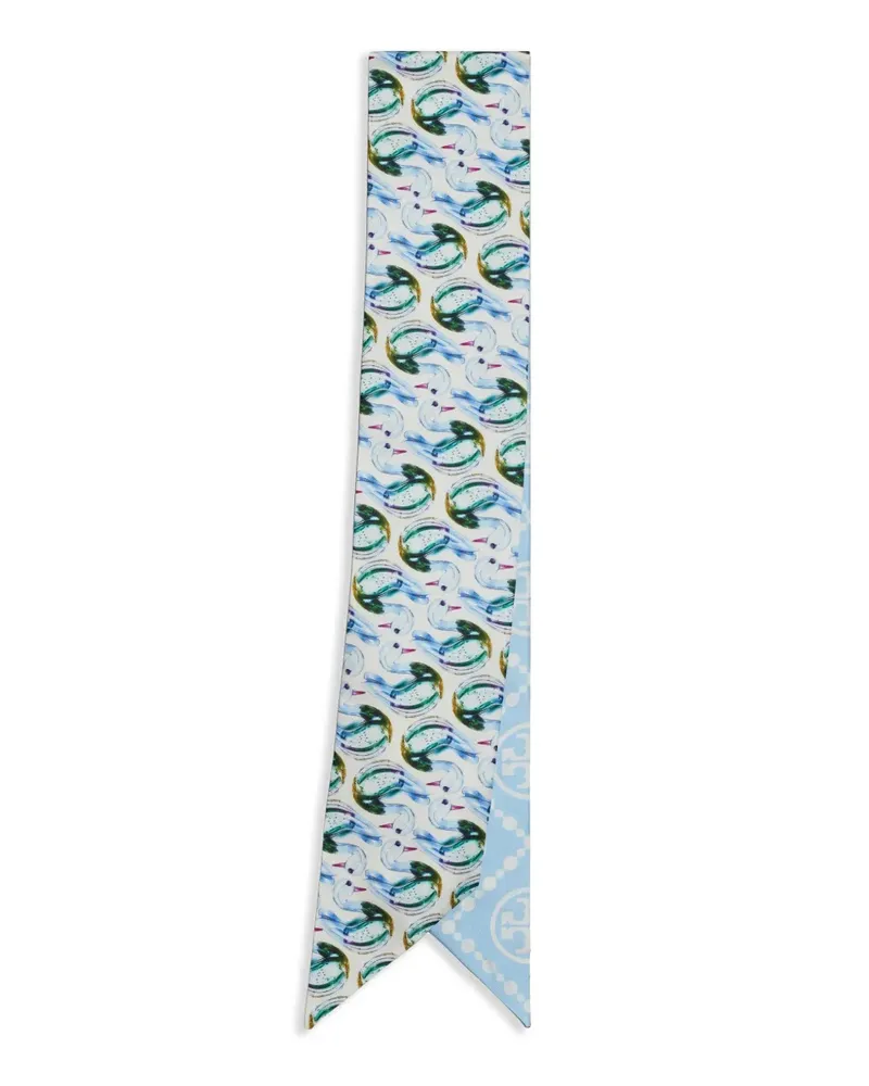 Tory Burch Lucky Duck Schal - Blau Blau