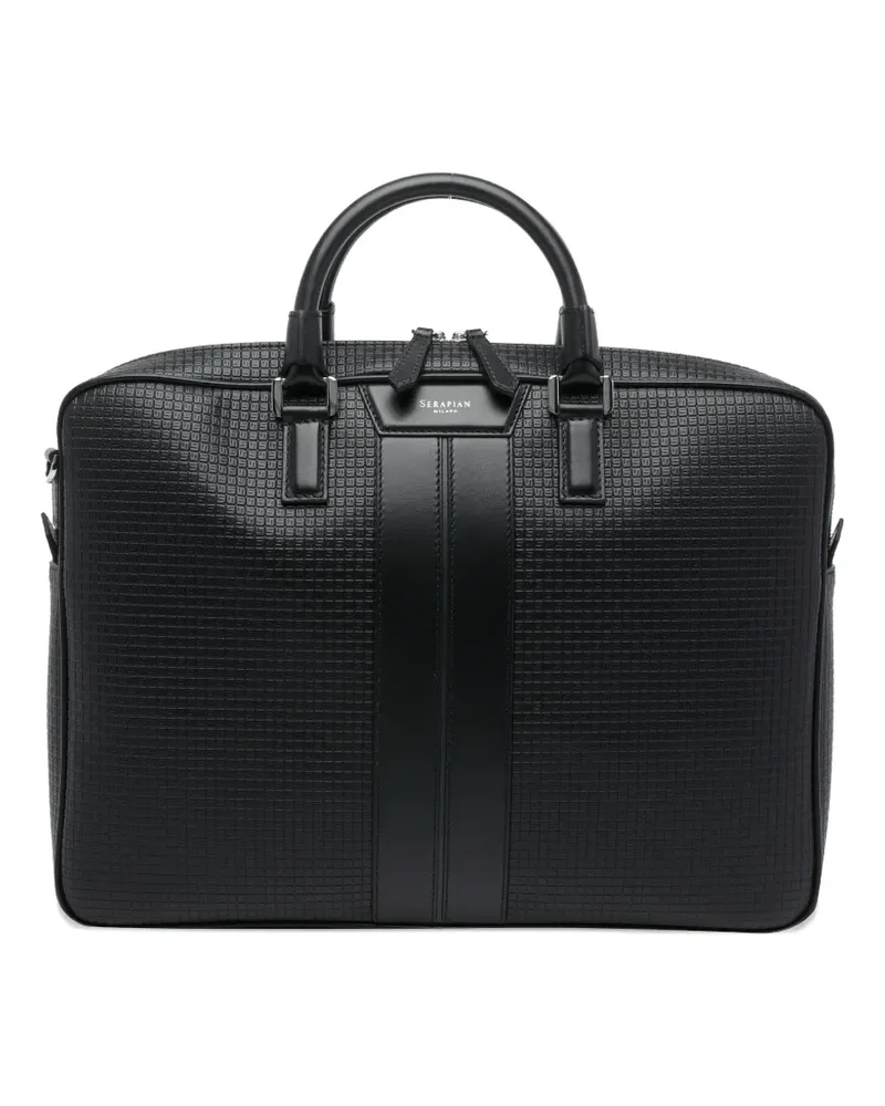 Serapian Stepan slim briefcase - Schwarz Schwarz
