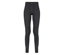 x KNWLS gerippte Leggings mit Cut-Out - Schwarz