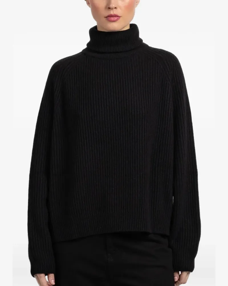 Dušan roll-neck ribbed sweater - Schwarz Schwarz