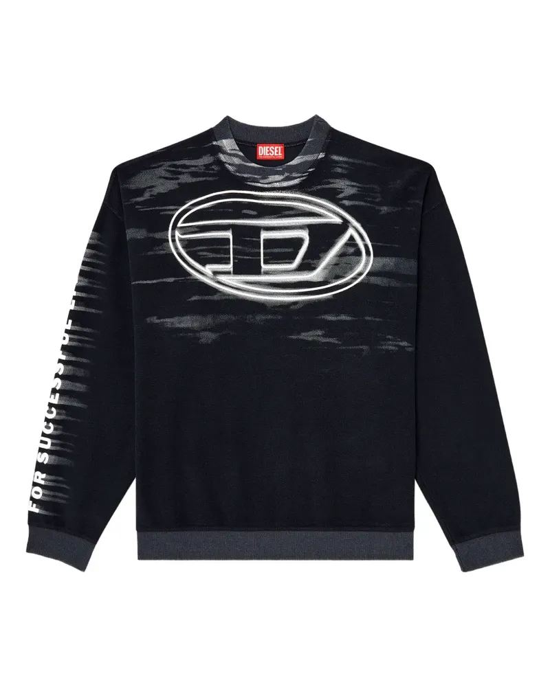 Diesel Sweatshirt mit Logo-Print - Schwarz Schwarz