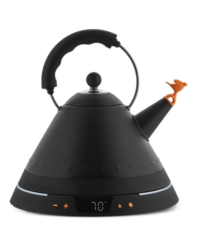 Alessi Digitaler Wasserkocher mit Vogel - Schwarz Schwarz