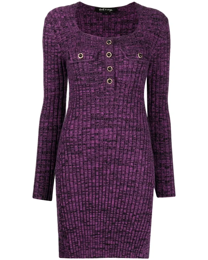 Tout a Coup Kleid mit Deko-Knöpfen - Violett Violett