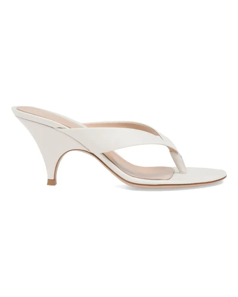 Gianvito Rossi 70mm Sofia strap leather sandals - Weiß Weiß