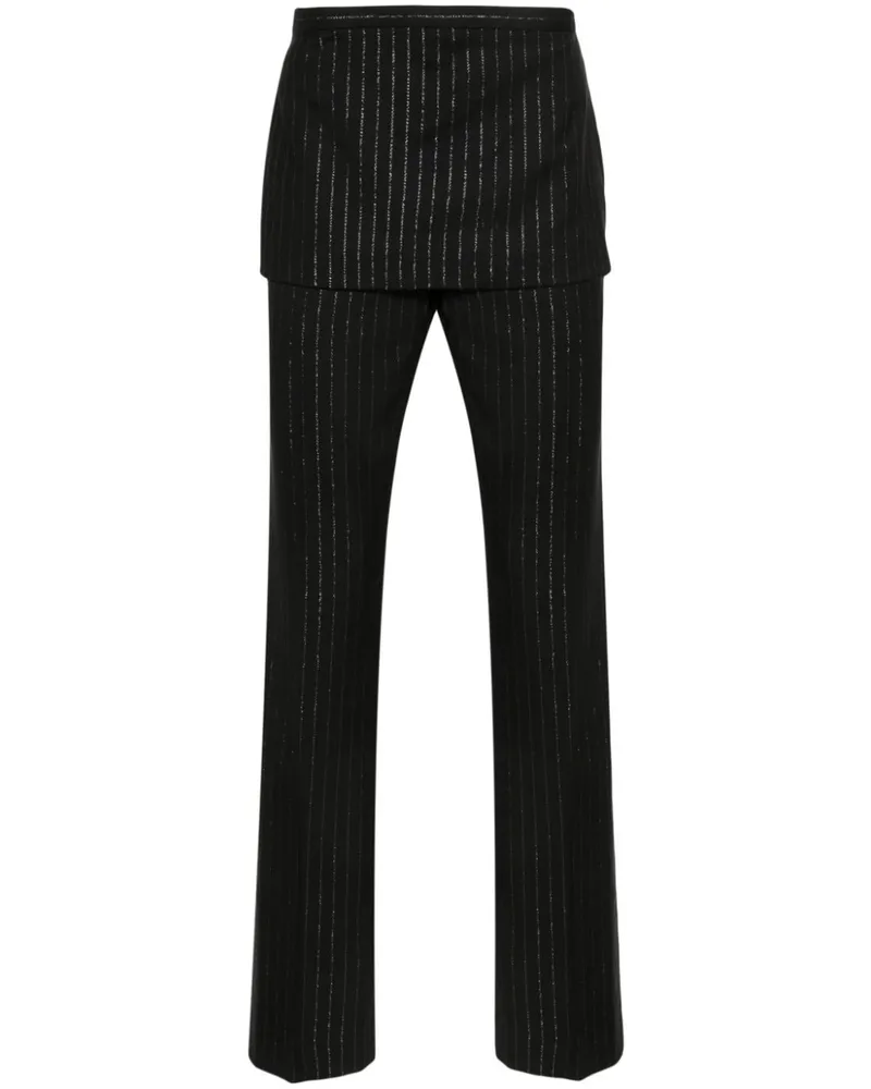 Acne Studios Hose mit Nadelstreifen - Schwarz Schwarz