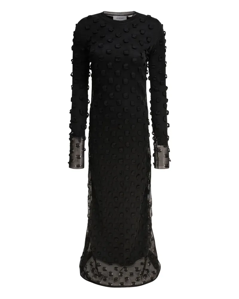 SPORTMAX Rückenfreies Kleid aus strukturiertem Strick - Schwarz Schwarz