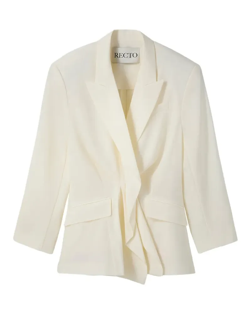 RECTO draped-detail blazer - Nude Nude