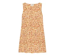 Kleid mit Muschel-Print - Orange