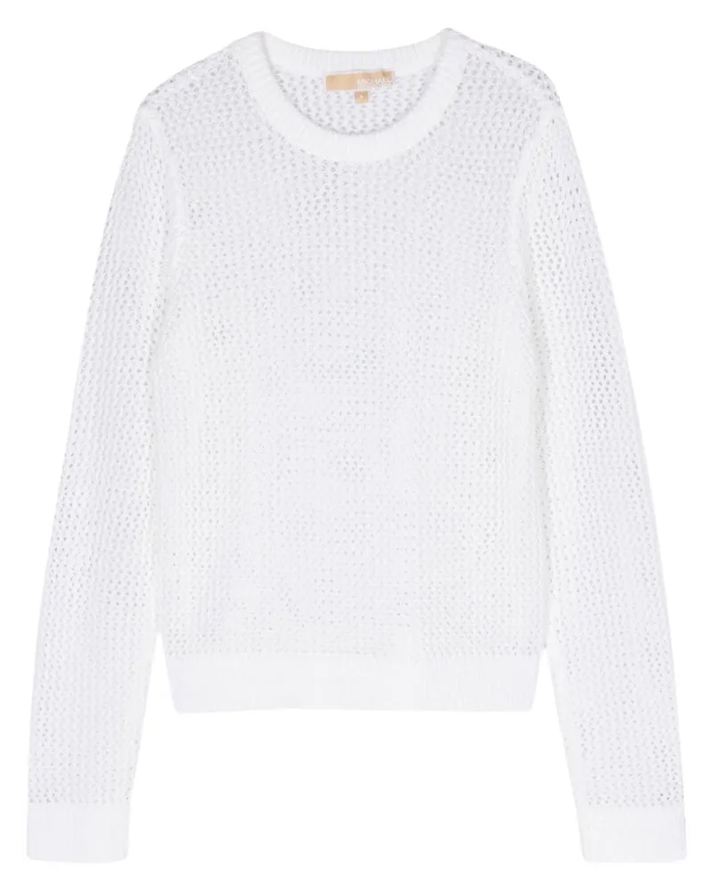 Michael Kors Pullover mit Lochstrickmuster - Weiß Weiß
