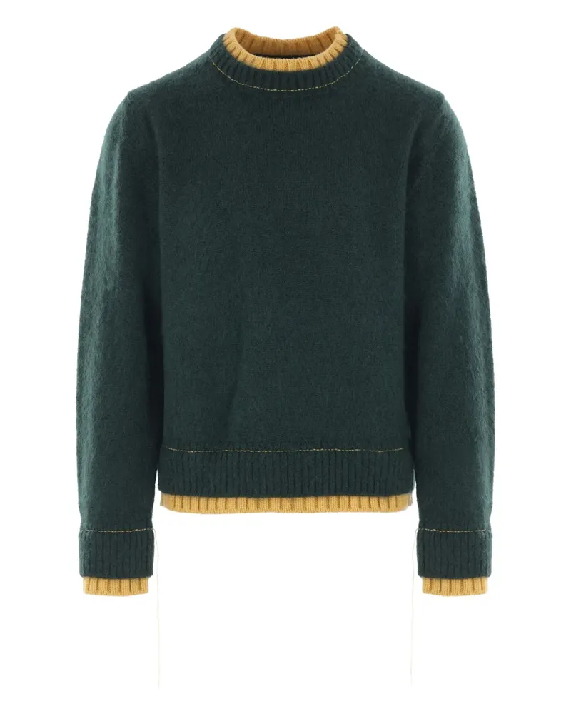 Sacai Pullover mit Kontrastdetails - Grün Grün