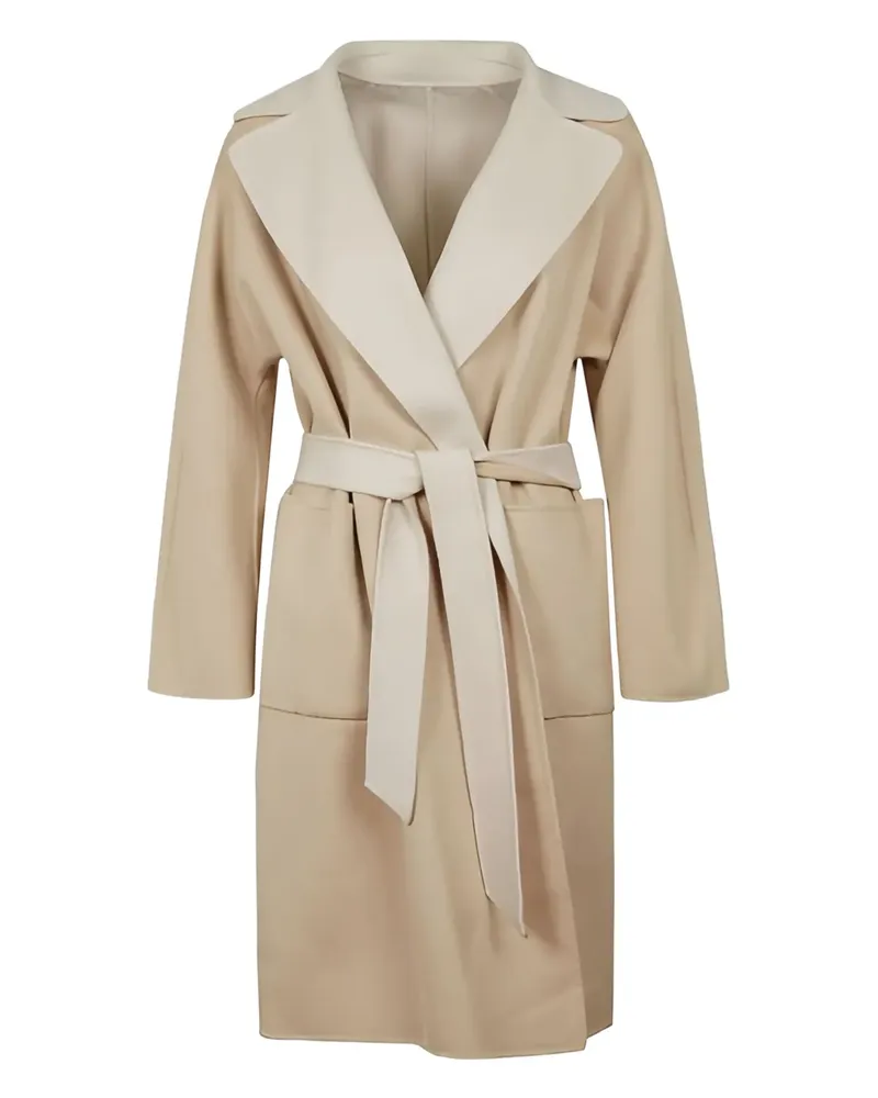 Max Mara Mantel mit Gürtel - Nude Nude