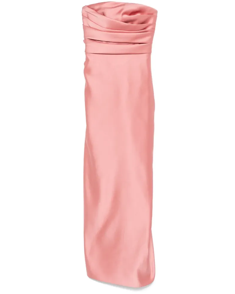 Elie Saab Abendkleid mit Blumenapplikation - Rosa Rosa