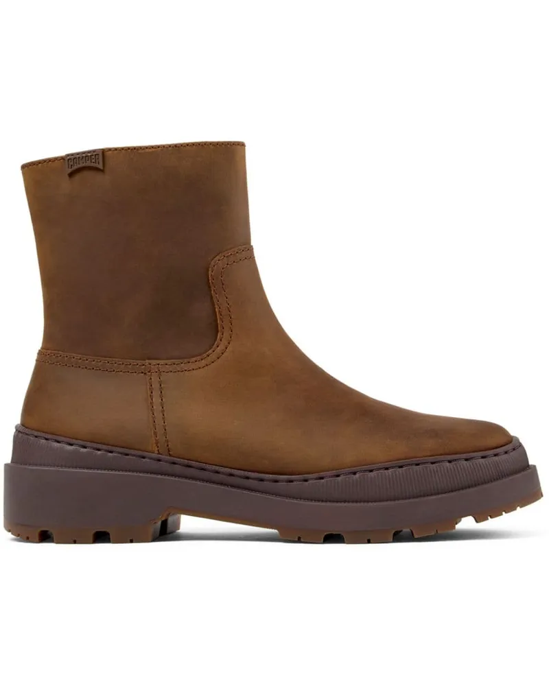 Camper Wildlederstiefel mit runder Kappe - Braun Braun