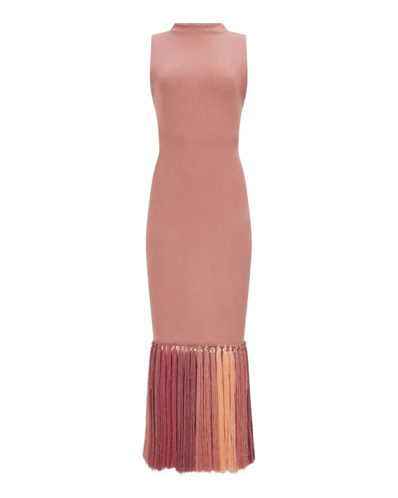 Aje. Sofina Kleid mit Quasten - Rosa Rosa