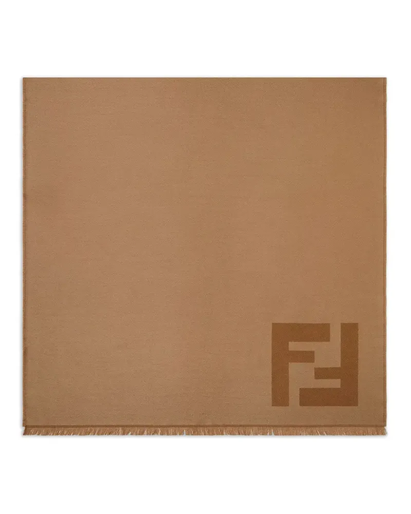 Fendi Schal mit Logo-Detail - Braun Braun
