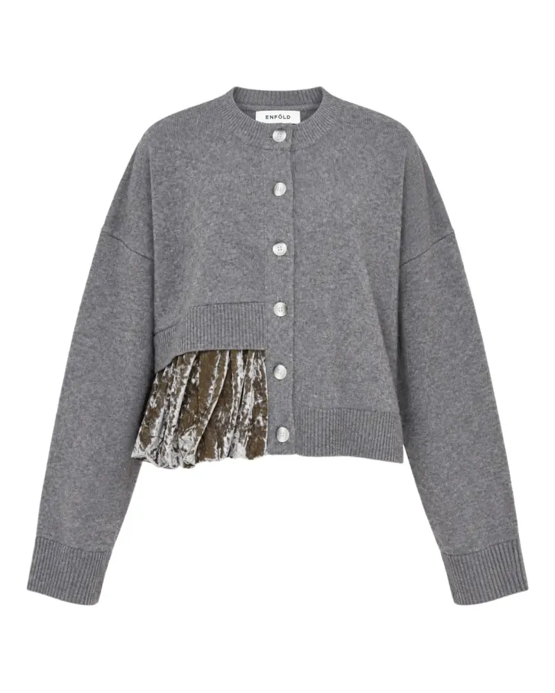 ENFÖLD balloon-hem cardigan - Grau Grau