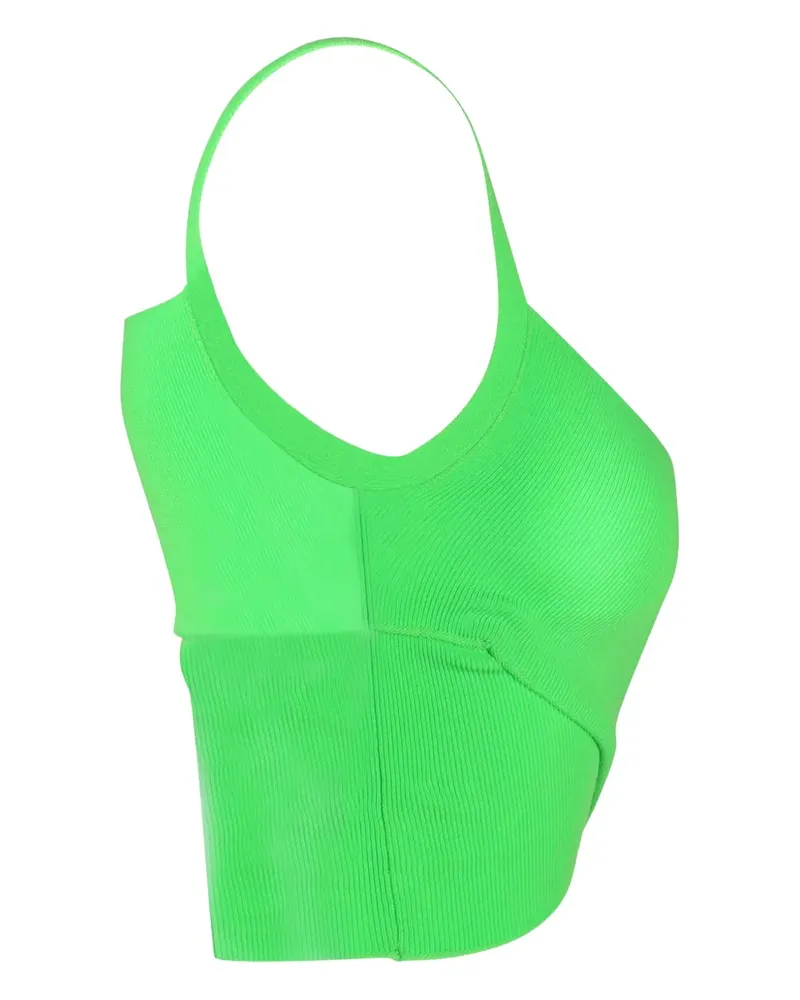 MSGM ribbed-knit sleeveless top - Grün Grün