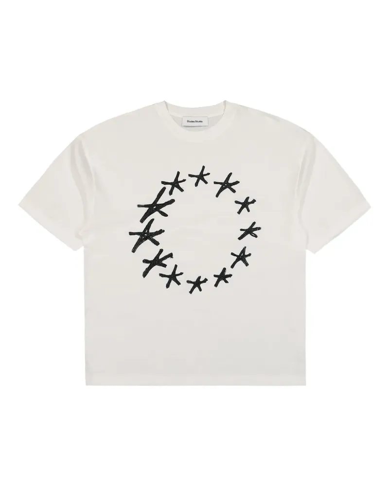 Études Studio T-Shirt aus Baumwolle - Weiß Weiß