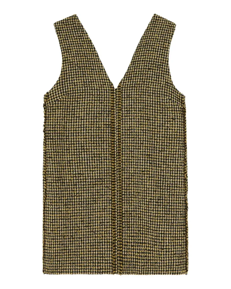 Ganni Kleid mit gelbem Karo Gelb