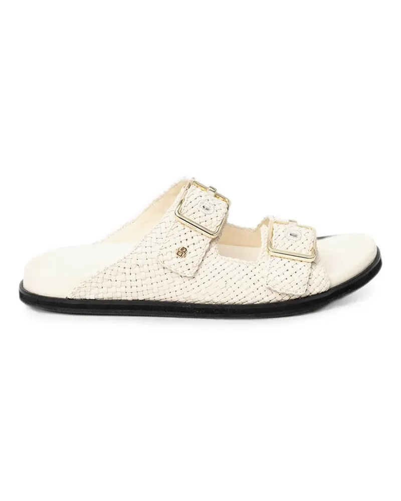 HUGO BOSS woven buckle-fastening sandals - Nude Nude