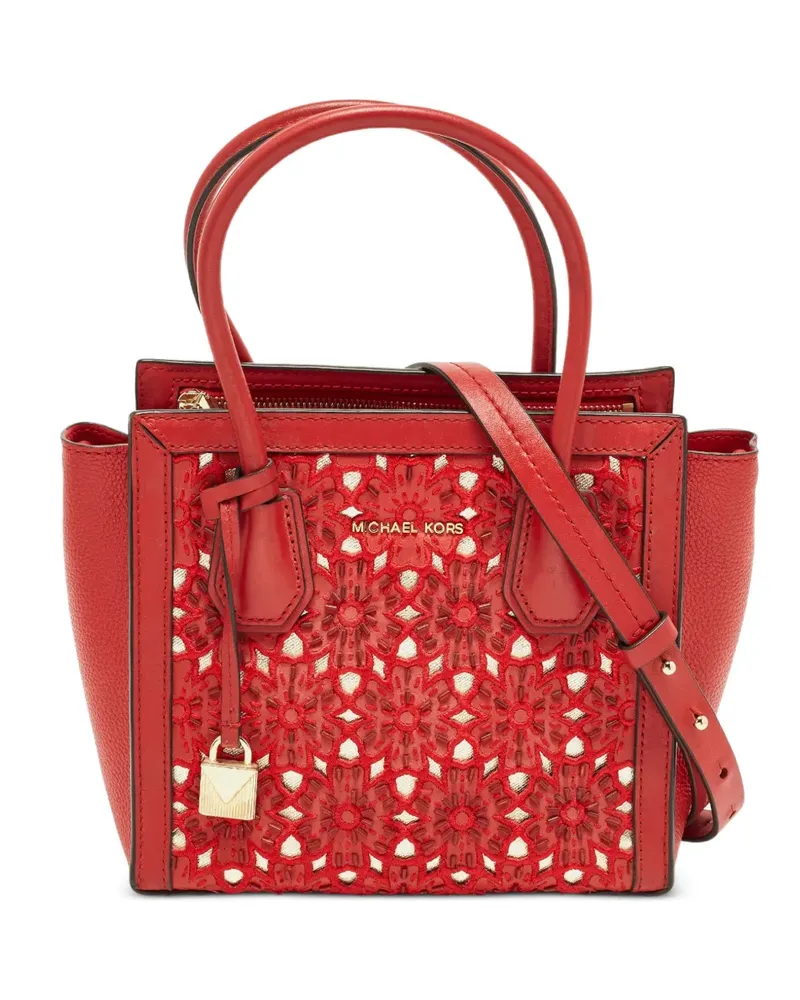 Michael Kors Mercer Studio Tote Bag mit Cut-Out - Rot Rot