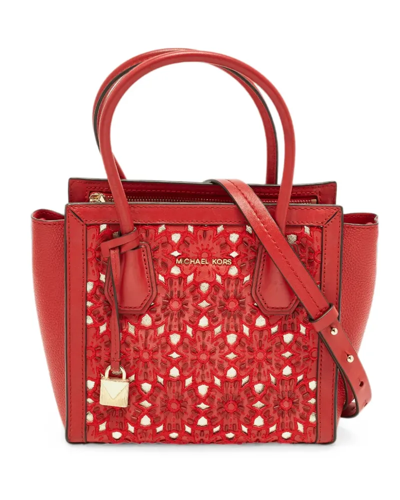 Michael Kors Mercer Studio floral cut-out tote bag - Rot Rot