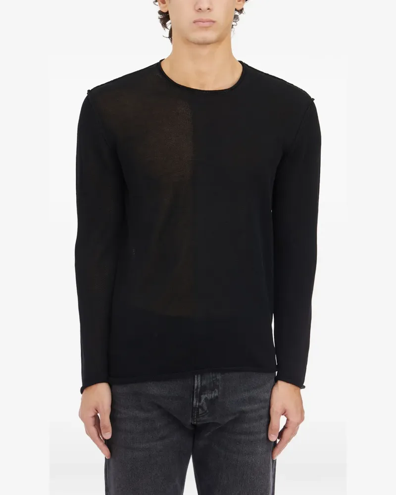Isabel Benenato crew-neck cotton sweater - Schwarz Schwarz